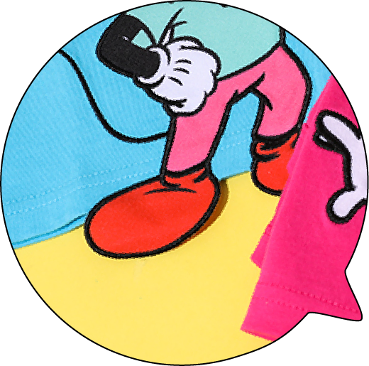 disney　キャラクターワッペンTシャツ