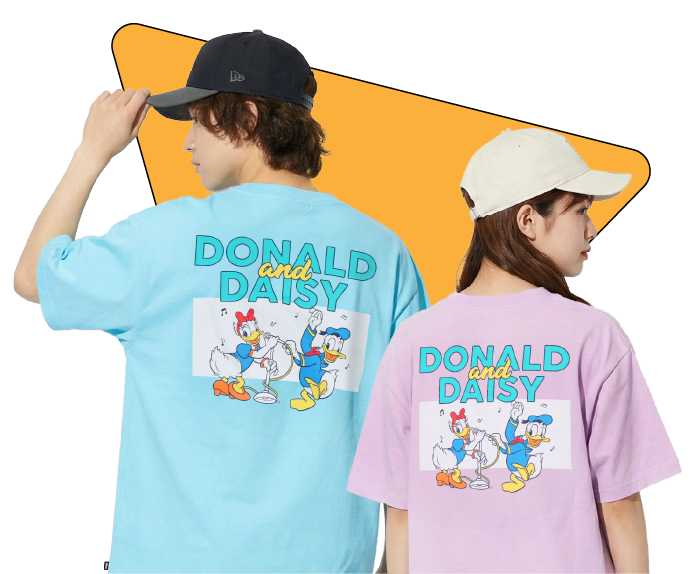 Disney バックキャラTシャツ