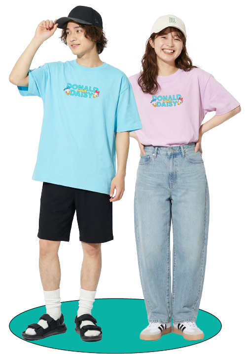 Disney バックキャラTシャツ