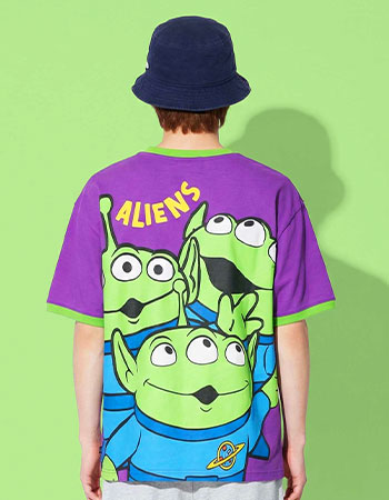 disney Toy StoryキャラクターBIGフェイスTシャツ