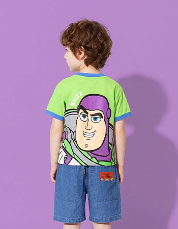 disney Toy StoryキャラクターBIGフェイスTシャツ