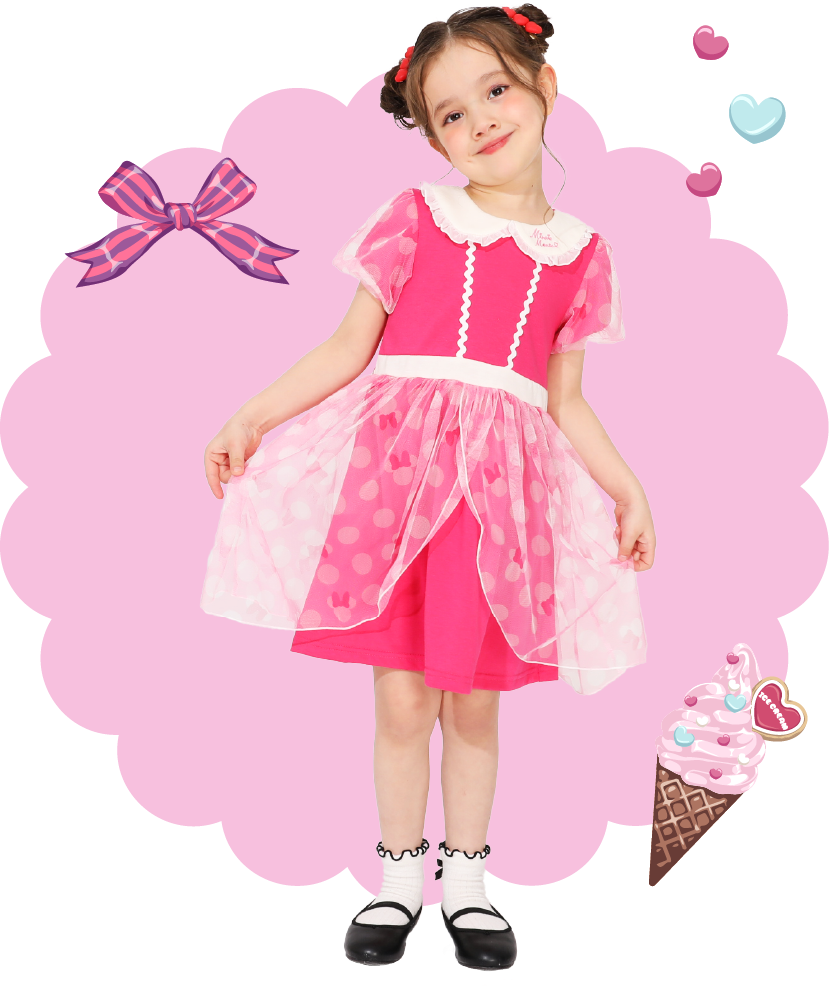 ミニーマウスなりきるワンピース