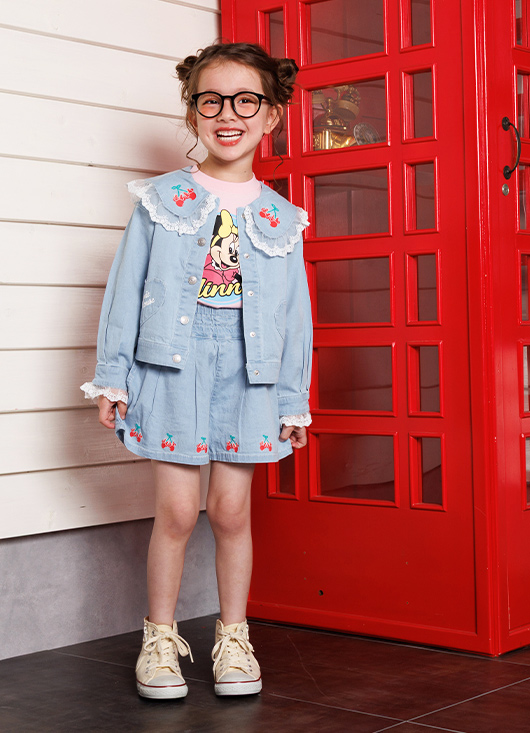 disneyレースフリル襟デニムジャケット