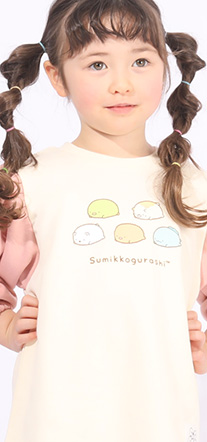 すみっコぐらし こども服　ベビー　キッズ　女の子服　ベビードール　babydoll