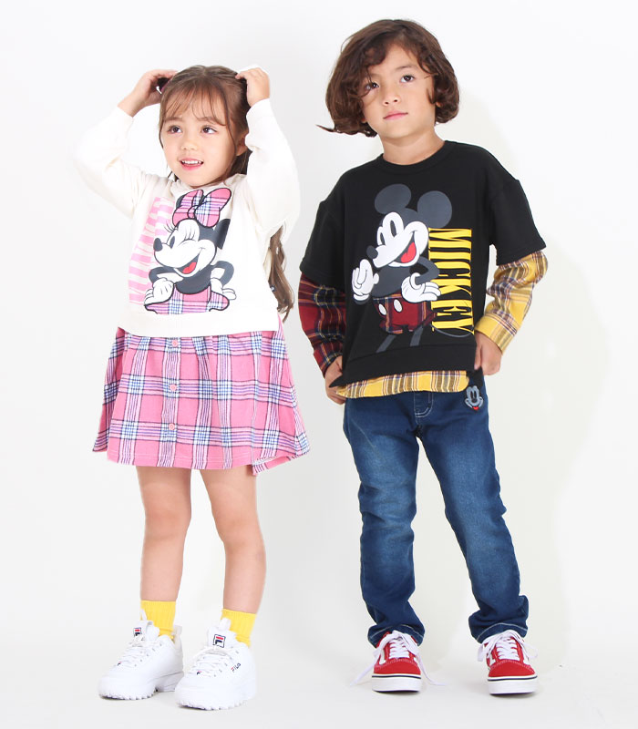 ィズニー こども服　親子コーデ　ミッキー　ミニー