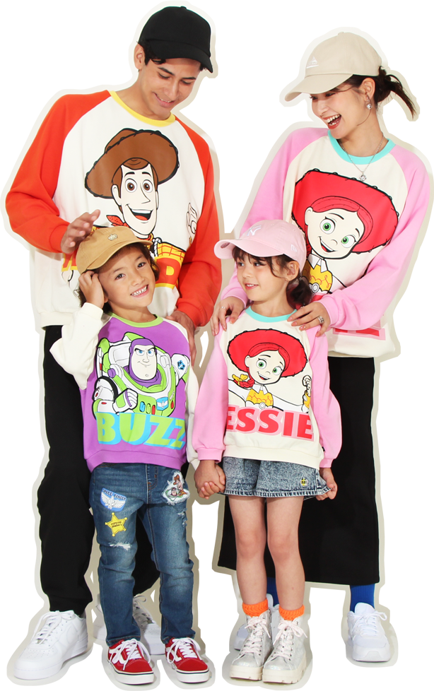 ディズニー こども服　リンクコーデ　親子コーデ