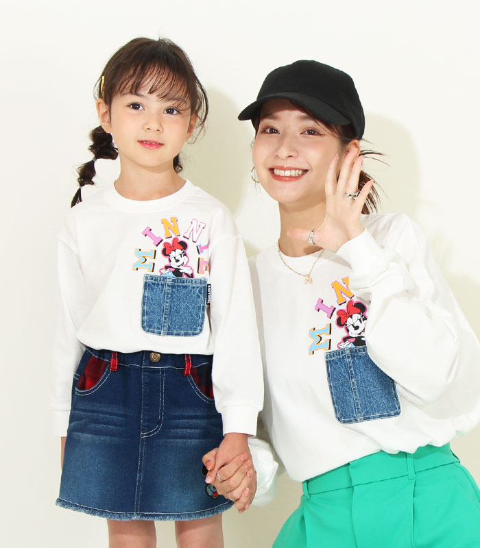 ィズニー こども服　親子コーデ　ミッキー　ミニー