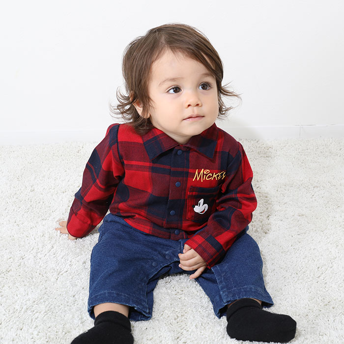 ディズニー こども服　親子コーデ　ベビー服　ロンパース