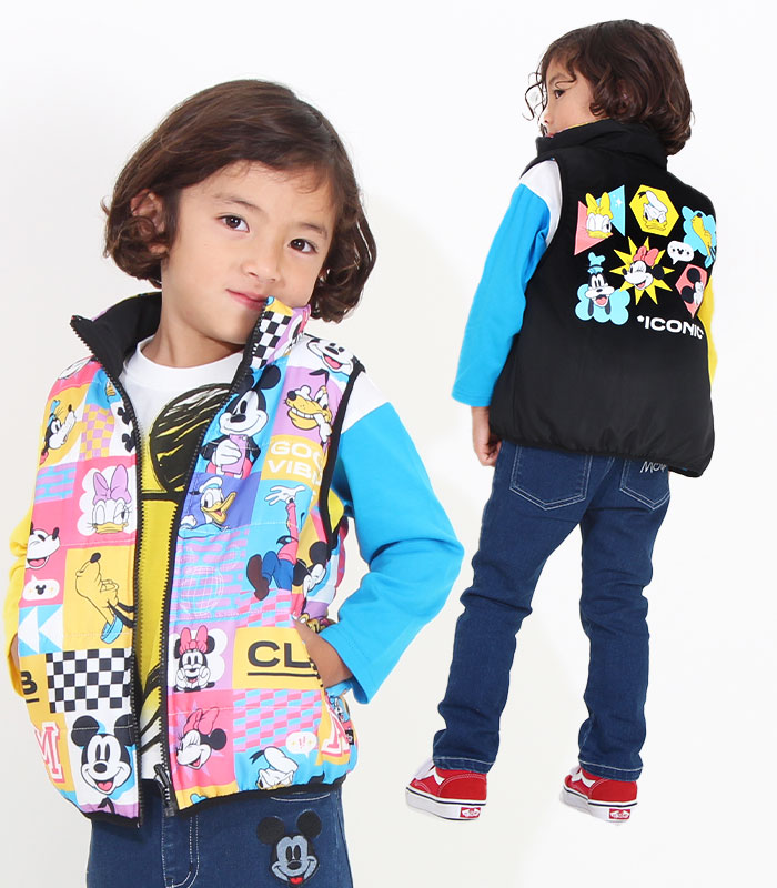 ディズニー こども服　ベスト　中綿ベスト