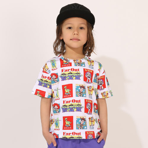 Toy Storyポップ総柄Tシャツ