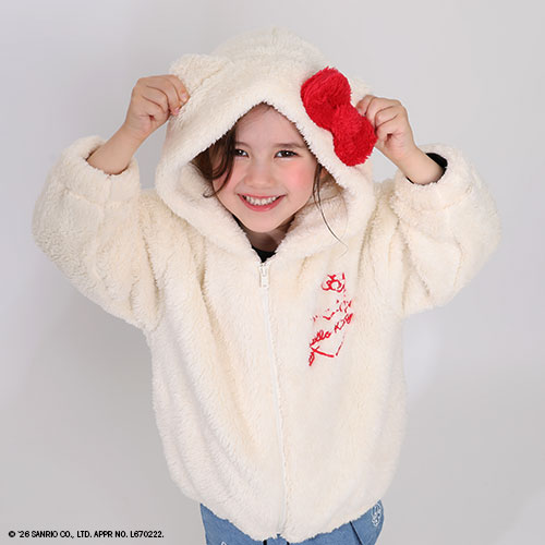 sanrio 耳付きジップパーカー