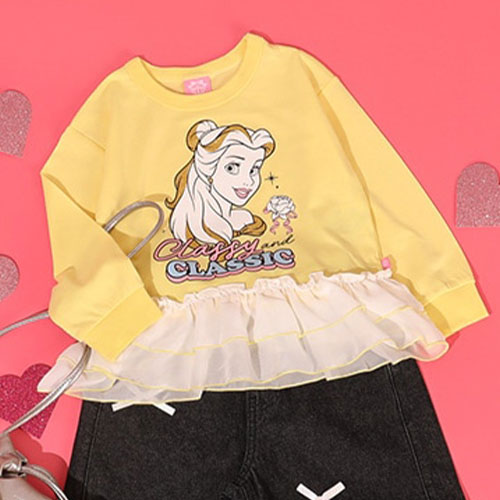 Disney プリンセス チュール袖ロンT