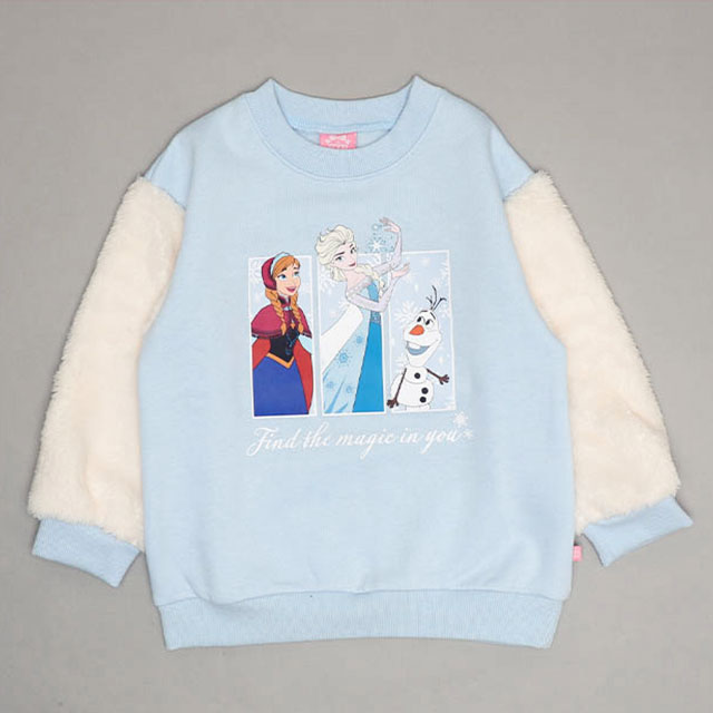  Disney プリンセス 袖ボア裏起毛トレーナー