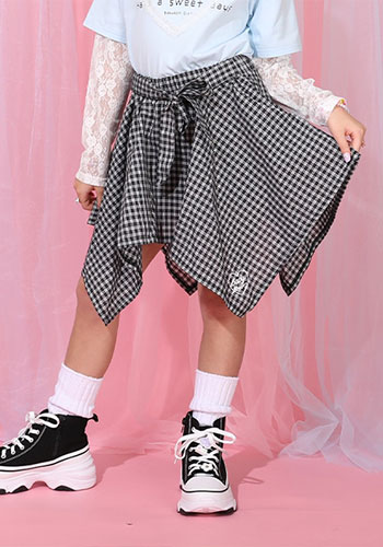シャツ腰巻風スカート