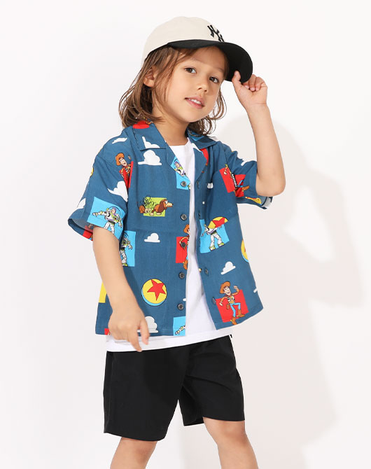 ディズニー トイストーリー 総柄シャツ