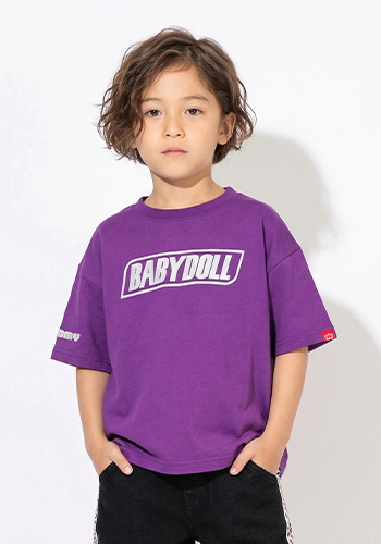 親子お揃い シャイニーロゴ五分袖Tシャツ