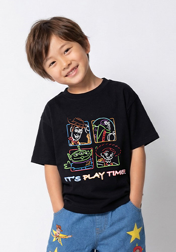 親子コーデ トイ・ストーリー　ラインアートTシャツ