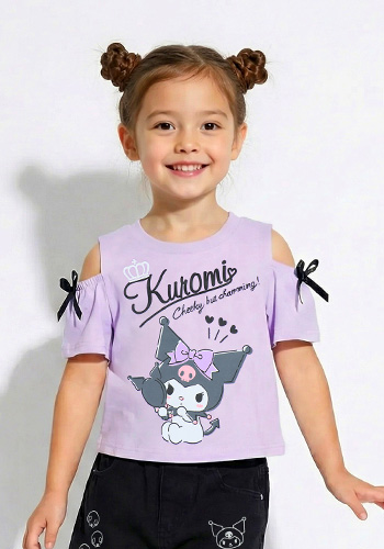  サンリオ 肩出しリボンTシャツ