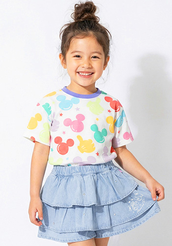 親子お揃い ディズニー パステル総柄Tシャツ
