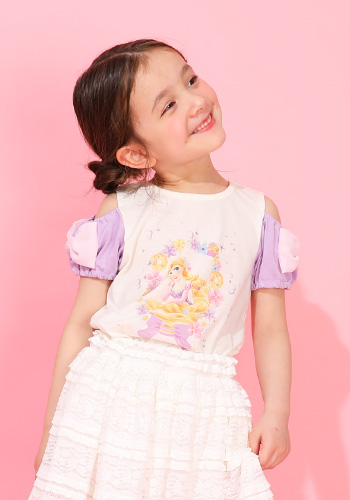 ディズニー プリンセス / リボンパフスリーブTシャツ 