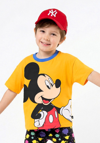 親子お揃い ディズニー BIGフェイスTシャツ