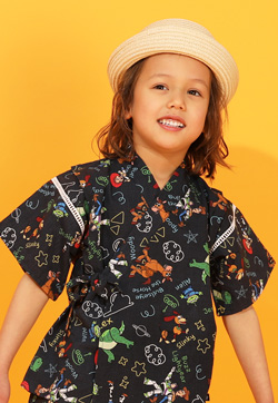  子供服 トイストーリー 甚平上下2点セット